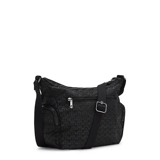 Kipling Gabbie Small Printed Crossbody Táska Fekete | HU 1147XY